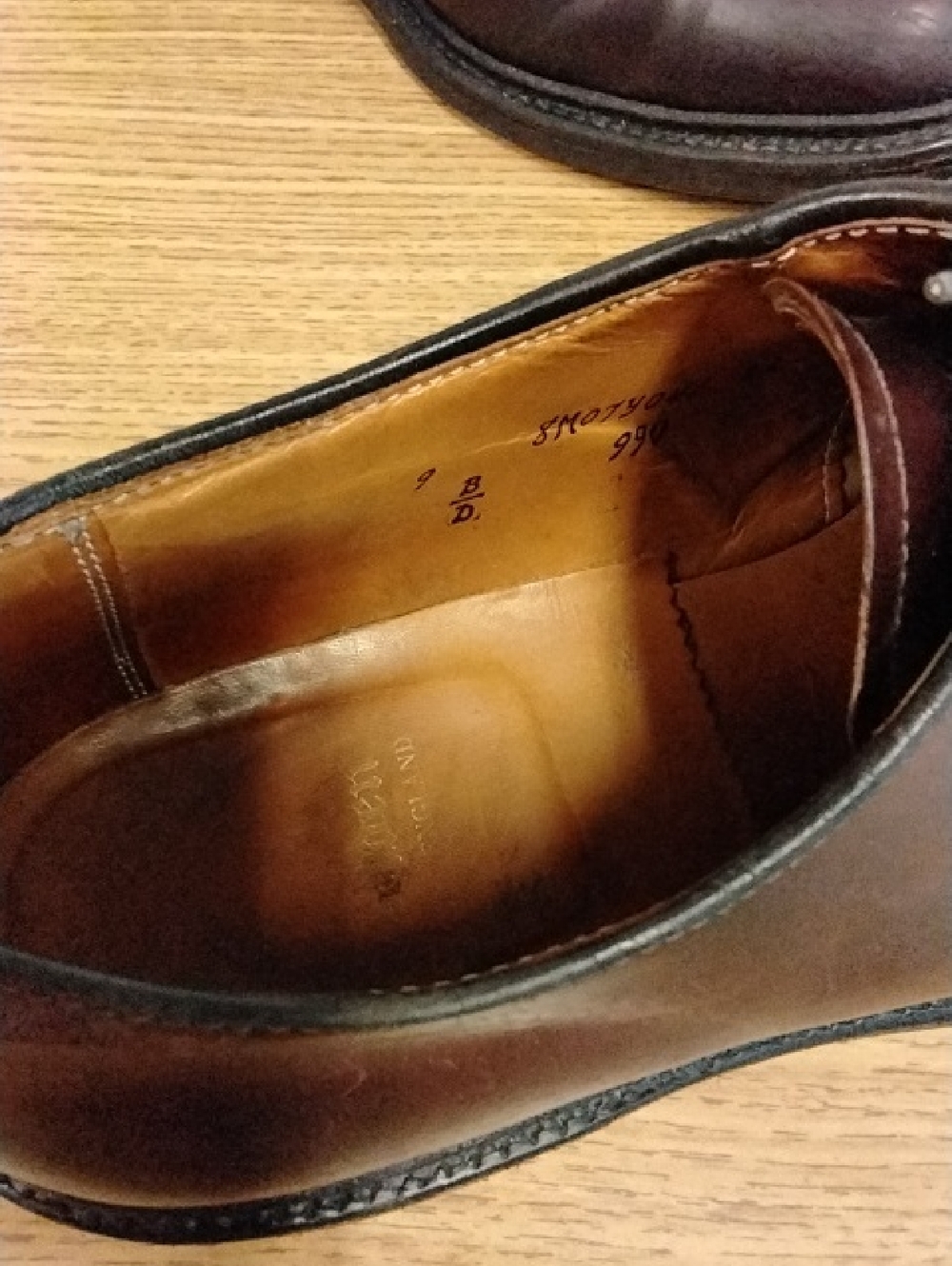 Alden Dark Brown Leather Derby Shoes Men's - Picture 2 of 8